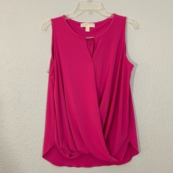 MICHAEL Michael Kors Tops - Michael Kors Fuscia Cross Over V-Neck Blouse M